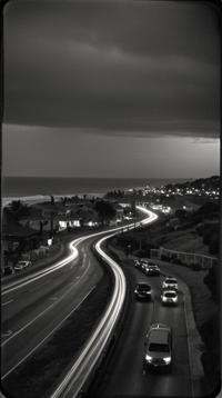photograph, landscape of a Crowded Mystifying San Diego, Hurricane, Relaxed