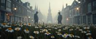 stylized by Meindert Hobbema , photograph, surreal, shot from side of a The Whirlwind of Chaos