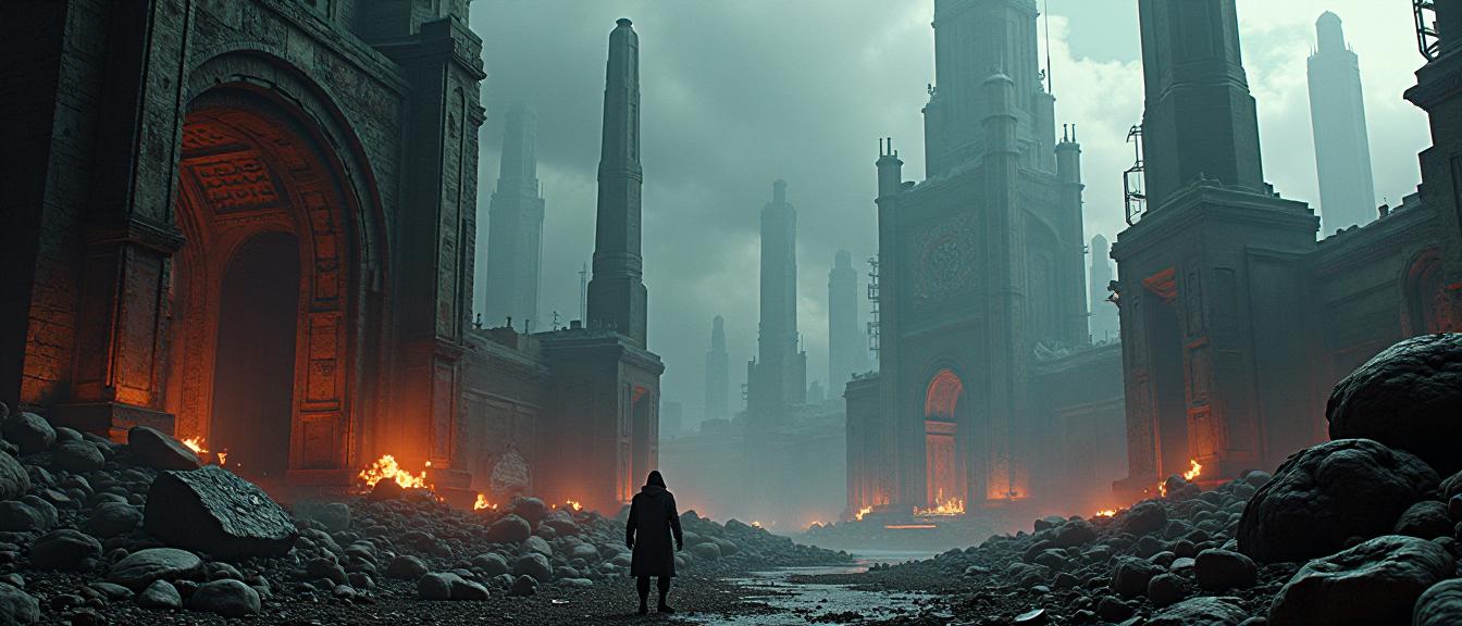 Gothic Space Stations, Dark Imperial Armies, Ancient Ruins Scattered, Mysterious Alien Artifacts