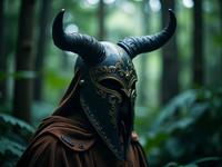 photograph, best quality, Shameless, High exposure of a Horned Helm