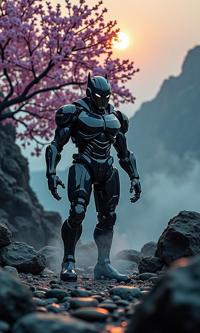 stylized by Greg Capullo , photograph, dynamic, high angle shot of a Biomechanical Freezing Hey