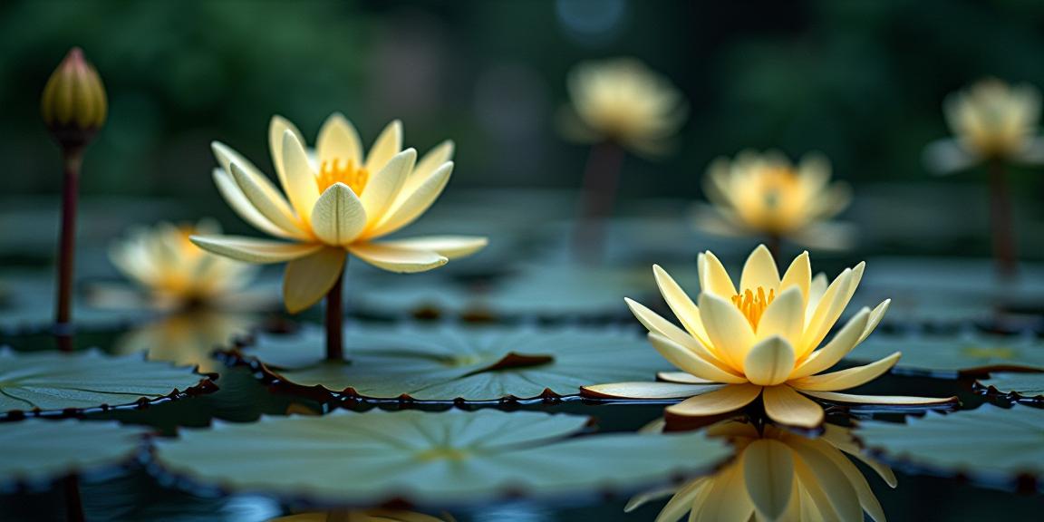 stylized by Yinka Shonibare and Ivan Fedorovich Choultse , photograph, highly detailed, two shot angle of a Controversial Meek Aborigine Pond water lilies