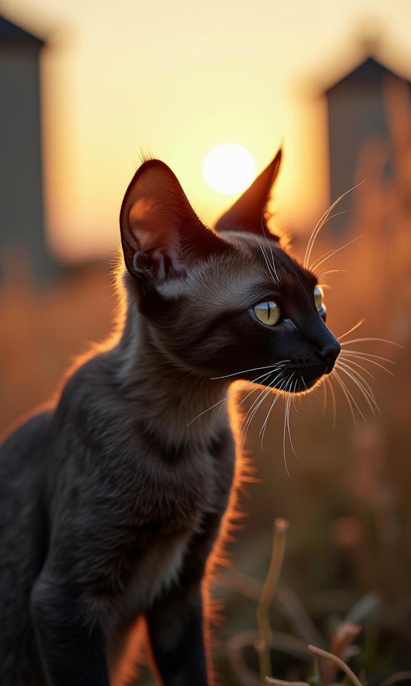 photograph, Golden ratio, fairy tale, profile of a good looking Dreadful Cornish Rex Kitten