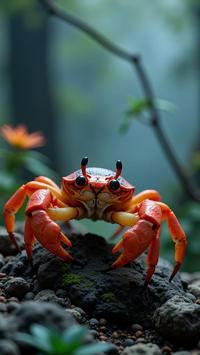 stylized by Louis Stettner and Hiroshi Sugimoto and Michael Kenna , photograph, highly detailed, body shot of a Untidy Tight Decorator Crab of Pandora