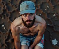 designed by Alex Prager and Gordon Parks and Tom Chambers and Brooke Shaden , photograph, charming, overhead angle of a Appealing Shattered beefy Metalhead Guy