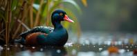 art by Edward Weston and David Goldblatt and Alfred Eisenstaedt , photograph, majestic, medium shot of a head of a Black Bellied Whistling Duck