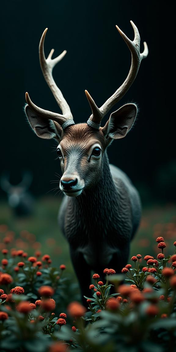 photograph, masterpiece, insane details, Landscape of a Sami venison