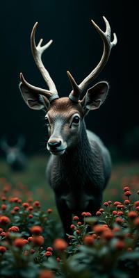 photograph, masterpiece, insane details, Landscape of a Sami venison