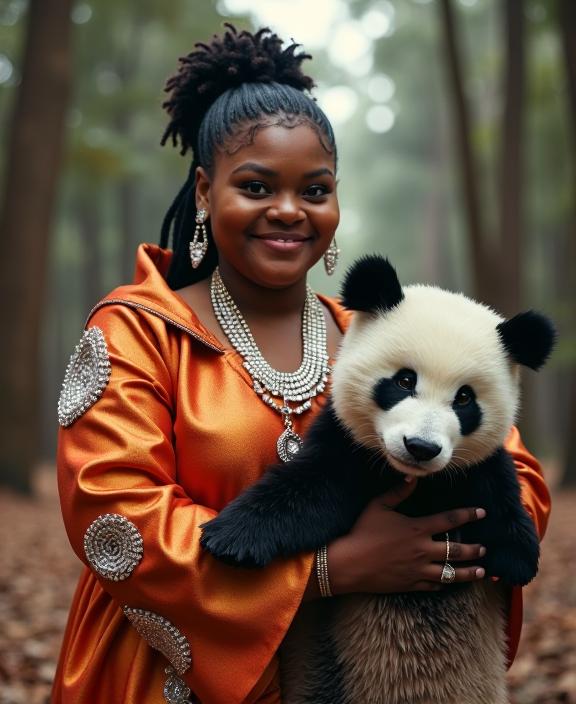 by Iris van Herpen , photograph, award winning, hip level shot of a Lifelike Unforgettable overweight Samoan Shepherd Jennifer Hudson