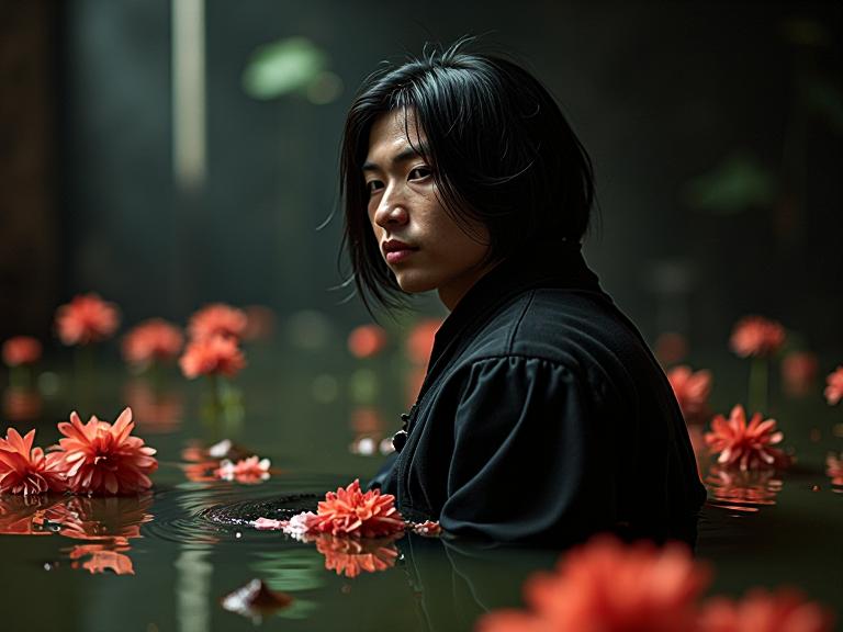 photograph, elegant, full shot of a Short Supernaturalist portly traditional Mongolian Male Prince , fairy tale