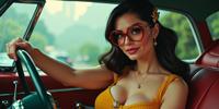 by Josef Kote and Lorenzo Costa the Younger and Kathryn Morris Trotter , photograph, surreal, Fashion shot of a dtx Cartoony full figured Chilean Spy Jessica Rabbit