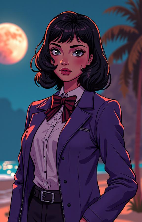 by Joe Jusko and Charly Amani and Cildo Meireles , photograph, Planet Jupiter, cinematic shot of a Mature Pleated buff Libyan CEO Girl