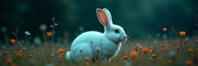 photograph, hyper detailed, Portrait of a Sci fi Junoesque White Rabbit , highly detailed