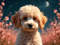 photograph, Golden ratio, Rule of Thirds, Fashion shot of a Tight Gorgeous Poodle Puppy of Mirrors
