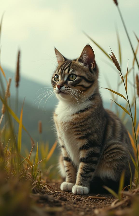 photograph, elegant, extreme wide shot of a Bridal Visual morbidly obese traditional Haitian pokemon style Exotic Shorthair Kitten imagined as a Grass pokemon, it is doing Home improvement