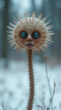 photograph, behance, Dutch angle shot of a Symmetrical Young Amaranth Chinese Gravitational waves , it is anthropomorphic with a face