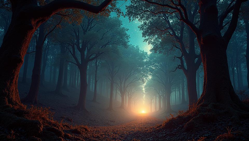 stylized by Marc Simonetti, Shepard Fairey and Anton Fadeev, landscape of a Arcane Grove, very Futuristic