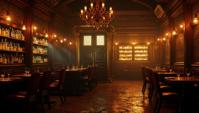 Dark Academia, Gold TARDIS BMW , very Extraordinary, in a Spirit world setting