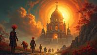 whimsical art designed by Brian Kesinger and Peter Jackson , The Fall of the Soviet Union , Academism, pov