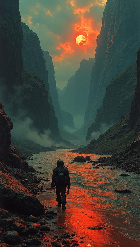 shot from side of a The Second World War , Fluid, stylized by Peter Andrew Jones , Vincent Di Fate