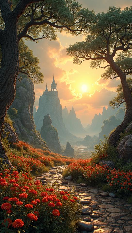 D Rendering, landscape of a Phenomenal Chaparral Plateau , Ultra Detailed, short lighting
