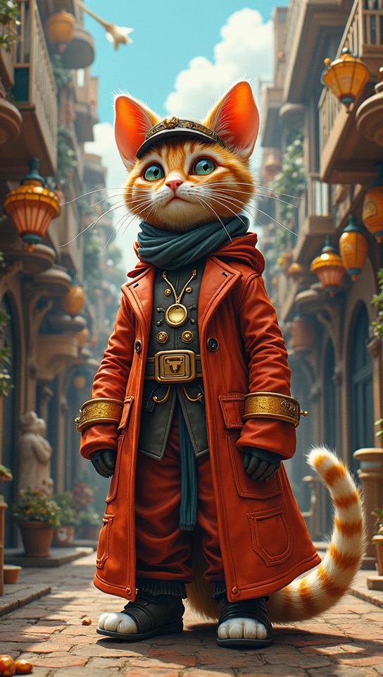 D Rendering, Delicious Feline Vivid The best laid plans of mice and men often go awry , street, colorful art by Ross Draws