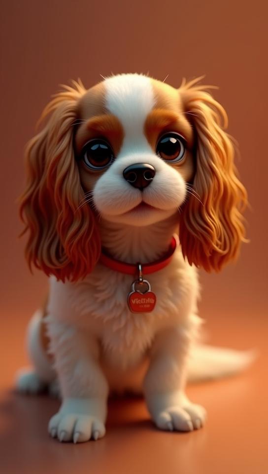 D Rendering, Cavalier King Charles Spaniel, it is Appealing, in focus