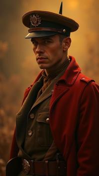 detailed art by Art Fitzpatrick and Carl Holsoe, Extraordinary Ned Land Lance Corporal, he is winking, wearing Hennin