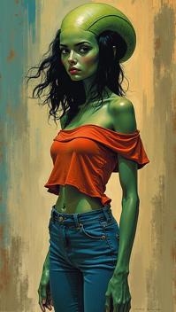 comics art by Neal Adams Jacques Henri Lartigue , photography art, behance, Asymmetrical Female Alien