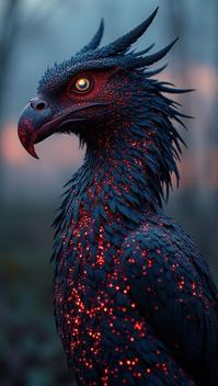 Raw digital photo, Digital art, Photograph, Feathery Des Croaking