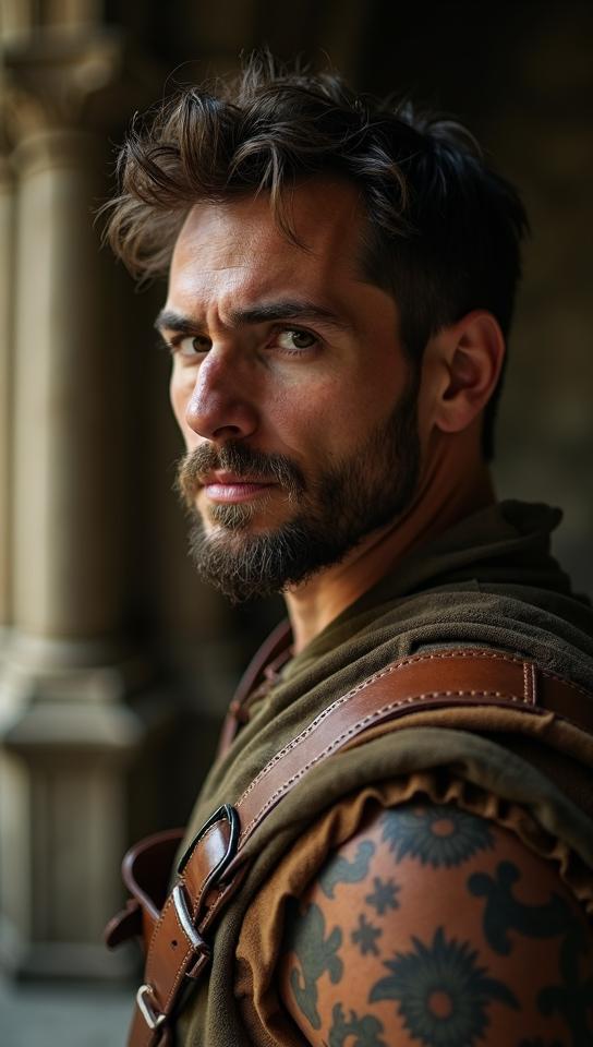 by Florian Nicolle, Bill Medcalf and Tony Cragg, professional Cosplay Photograph, close up of a Beautiful Man