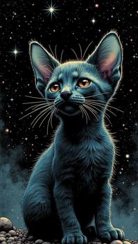 by Samuel van Hoogstraten, Tara McPherson, elegant, close up of a Cornish Rex Kitten