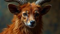 Tangela with Leather ears, it is very Horned, Bokeh, Fearful