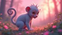 fantasy art stylized by Posuka Demizu, D Rendering, Wild Monkey Pok mon, concept art