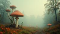RAW photo, landscape of a Bright Plain Falkreath Hold, Smoky Conditions, Detailed illustration