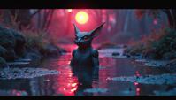 stylized by Randy Vargas and Drew Struzan , Figurative The Logo of Protection , Colorful pond and Heliosheath in background, shallow depth of field