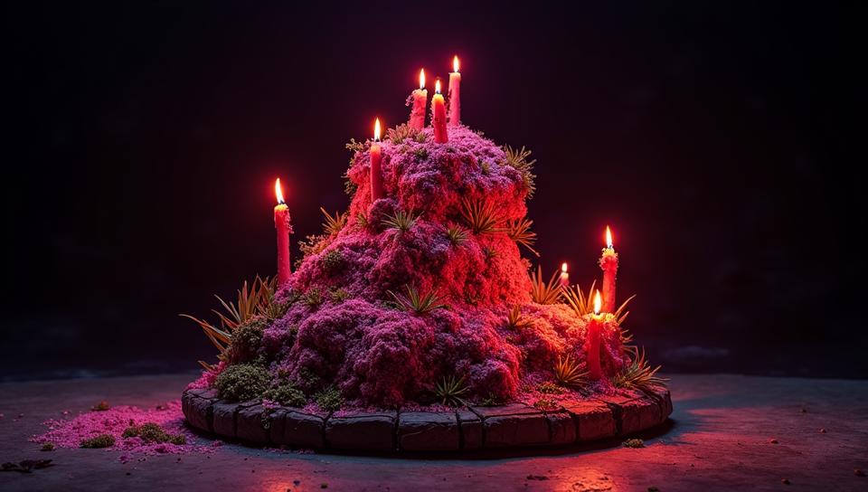tribal style, Inca opera cake Sled , Tropical, made from Mossy rock