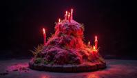 tribal style, Inca opera cake Sled , Tropical, made from Mossy rock