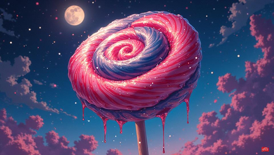 manga art by Yoshitoshi Abe, fantasy art, Impeccable Serbian swirl lollipop, highly detailed