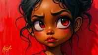 art by Phil Noto, Erik Jones, Graffiti Street Art, close up of a Grumpy Shanola Hampton