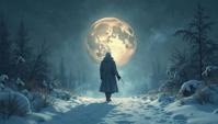 designed by Joseba Elorza , graphite of a Alhambresque Meletis Astronomer , Suspicious background, Winter
