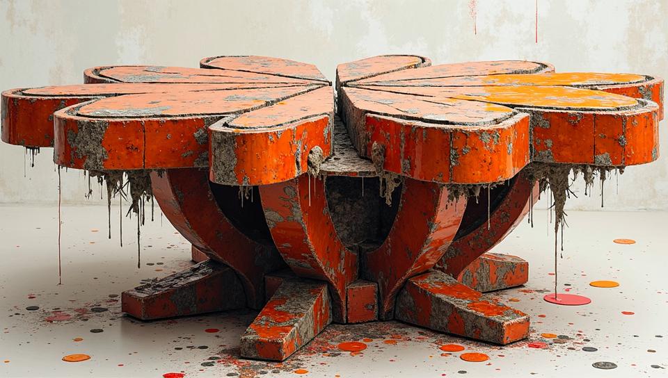 Corsican Console table, Shattered, Rough sketch, mosaic