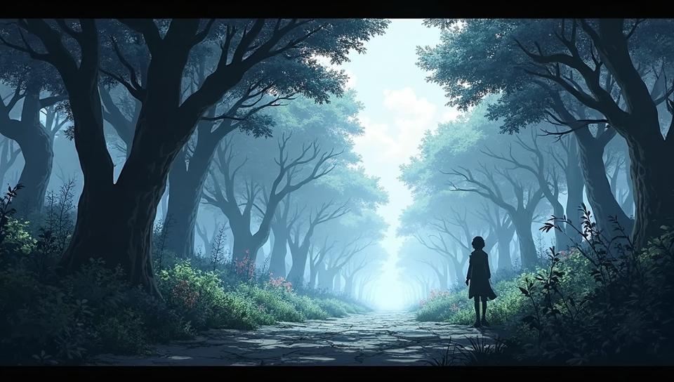 anime art by Krenz Cushart , Vector Art, medium wide shot of a Senseless Reorientation , near Provoking Flat vegetation
