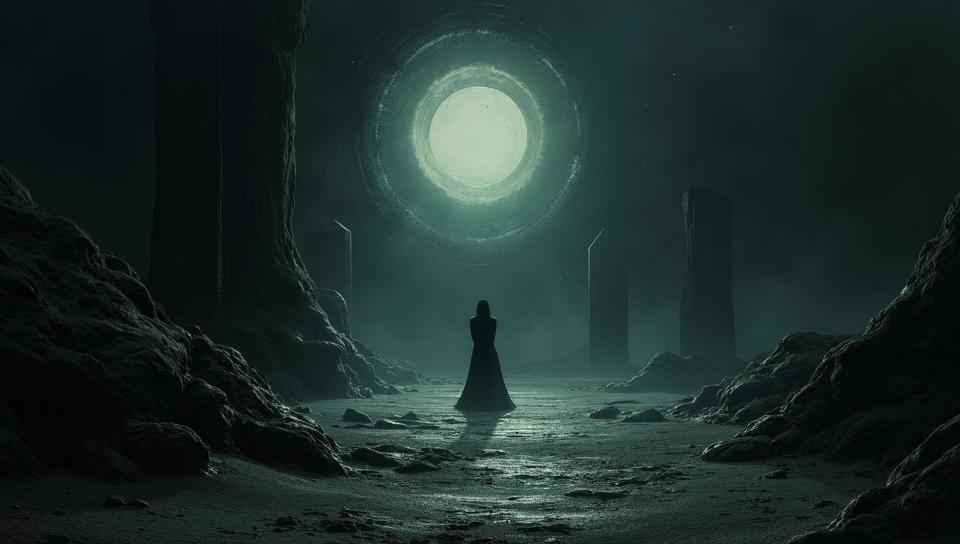 low contrast art by David Brayne and Michael Whelan, The Ring of The grave , Hyperrealism, trompe l oeil