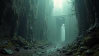 by H R Hans Ruedi Giger , Game art, RAW photo, landscape of a Morbid Enchanting Special Zone