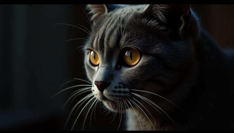 by Yasushi Nirasawa, Masamune Shirow, grand RAW photo, close up of a British Shorthair Cat