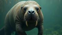 Unconventional Energetic Manatee, Decopunk, great composition, contemporary