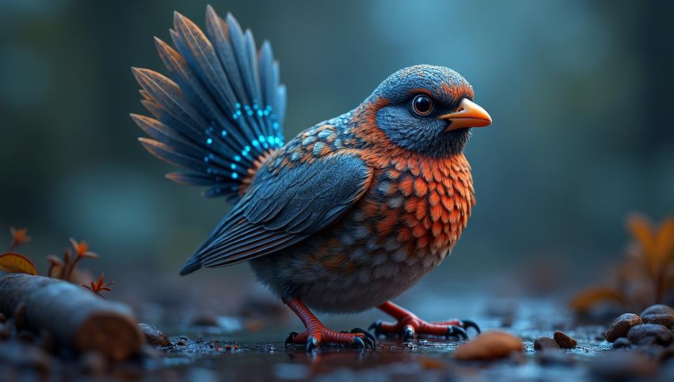 Game art, highly detailed, Friendly Scaly Breasted Munia, soft focus