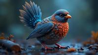 Game art, highly detailed, Friendly Scaly Breasted Munia, soft focus