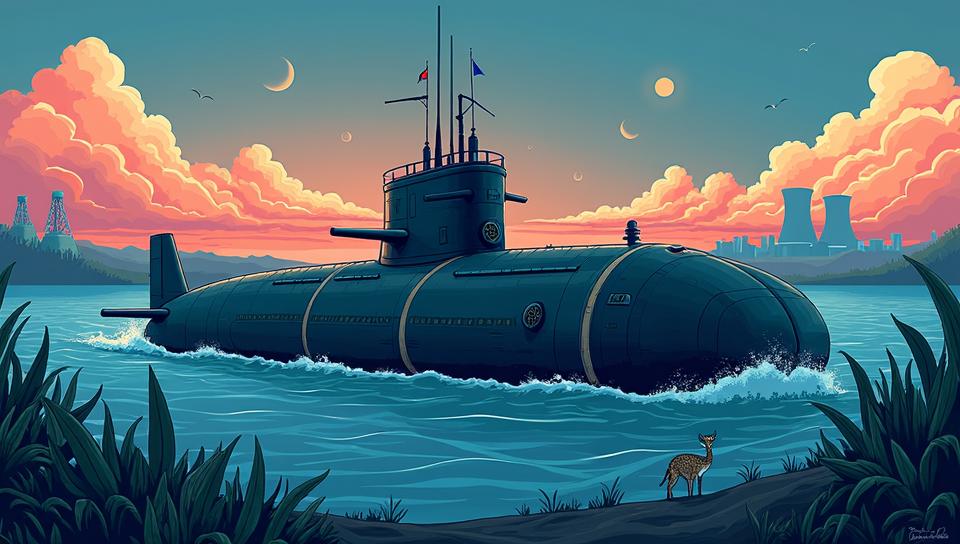 art by Tanya Shatseva, Submarine , it is Macho, designed by Facebook